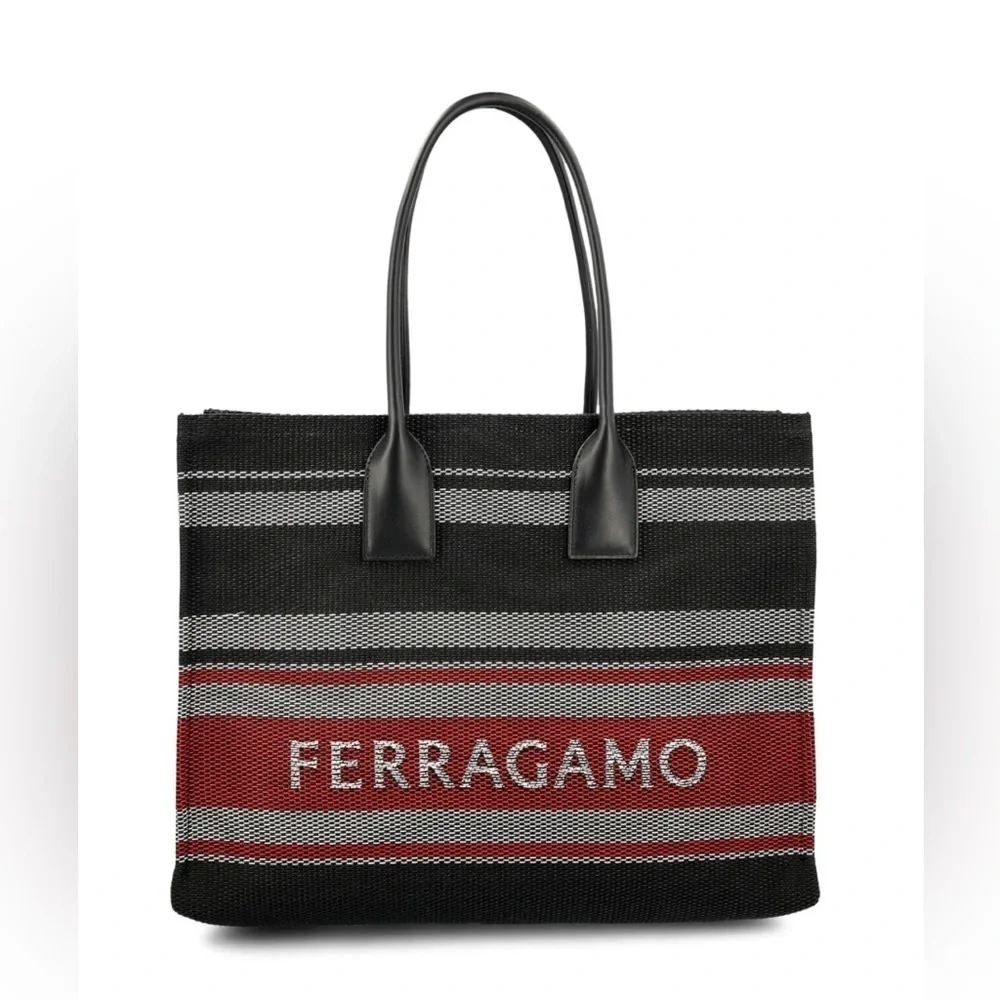 Ferragamo Logo Jacquard Signature Tote Bag